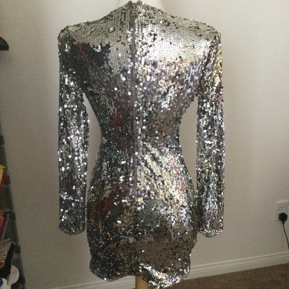 Silver Sparkly Dress size M - Picture 2 of 7
